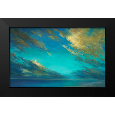 Coastal Cloudscape Black Modern Wood Framed Art Print by Finch, Sheila