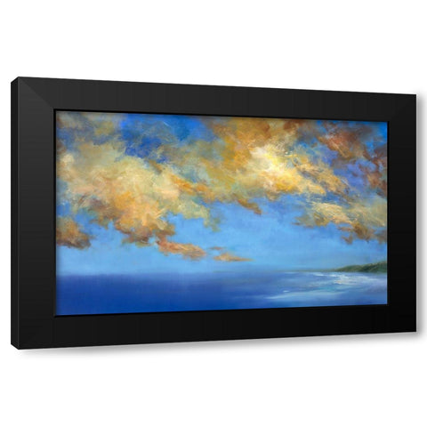 Golden Cloudscape Black Modern Wood Framed Art Print by Finch, Sheila