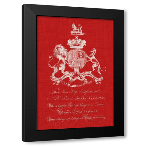 Heraldry Pop I Black Modern Wood Framed Art Print with Double Matting by Vision Studio