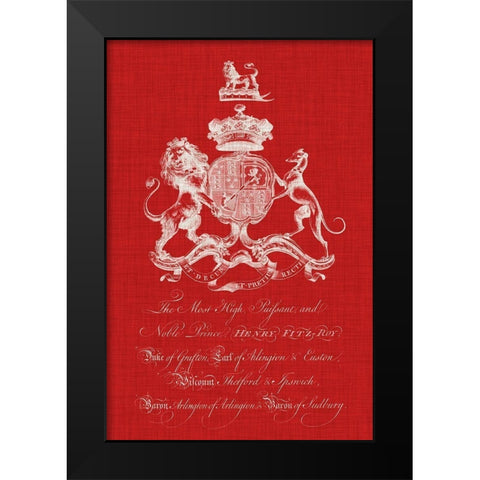 Heraldry Pop I Black Modern Wood Framed Art Print by Vision Studio