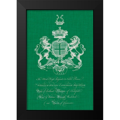 Heraldry Pop III Black Modern Wood Framed Art Print by Vision Studio