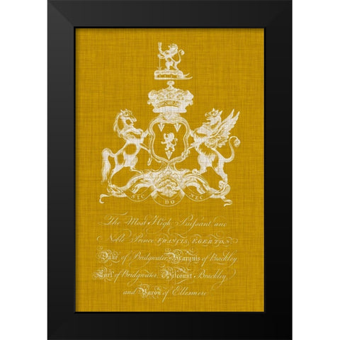 Heraldry Pop IV Black Modern Wood Framed Art Print by Vision Studio