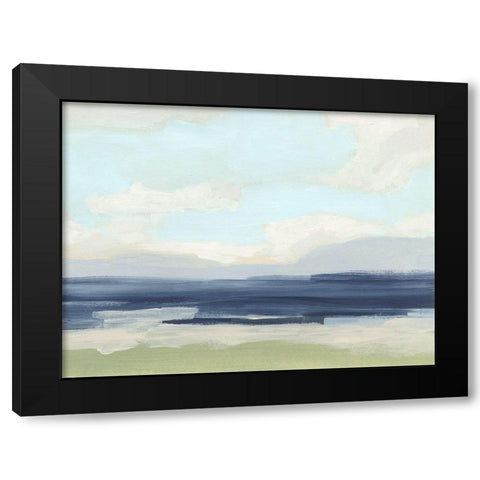 Verdant Coast I Black Modern Wood Framed Art Print by Vess, June Erica