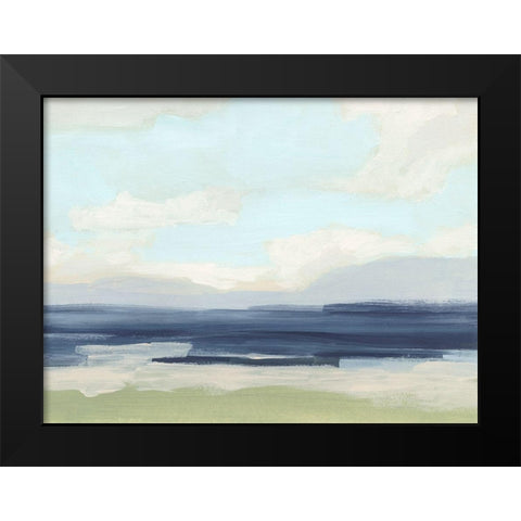 Verdant Coast I Black Modern Wood Framed Art Print by Vess, June Erica