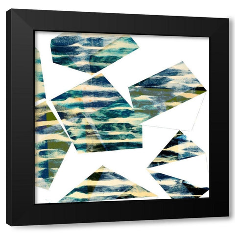 Banding Shapes I Black Modern Wood Framed Art Print by Jasper, Sisa