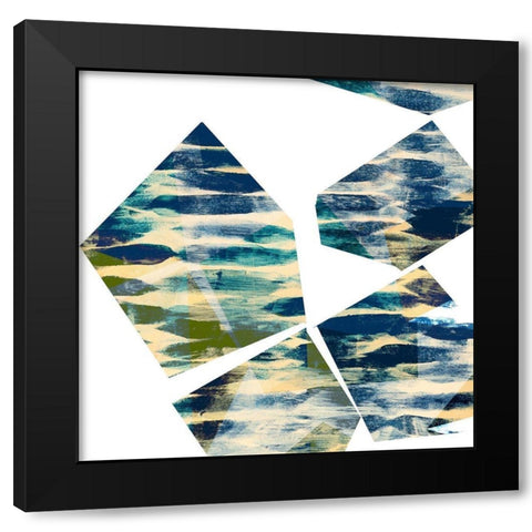 Banding Shapes II Black Modern Wood Framed Art Print with Double Matting by Jasper, Sisa