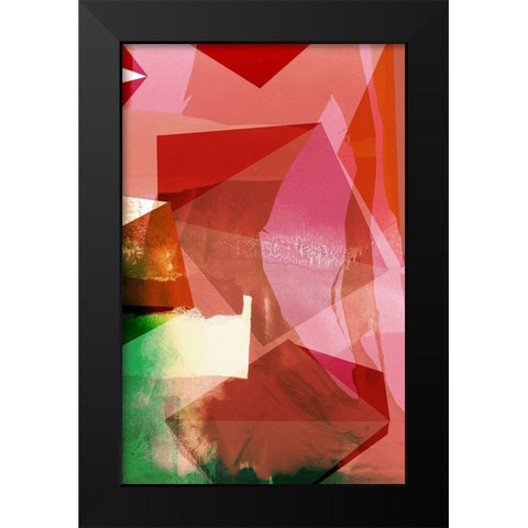 Coral Shapes II Black Modern Wood Framed Art Print by Jasper, Sisa