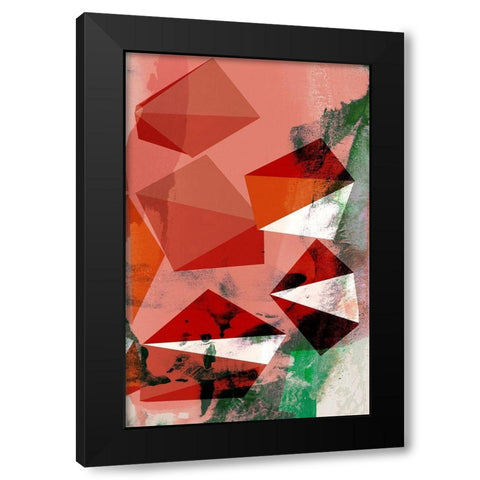 Coral Shapes III Black Modern Wood Framed Art Print by Jasper, Sisa
