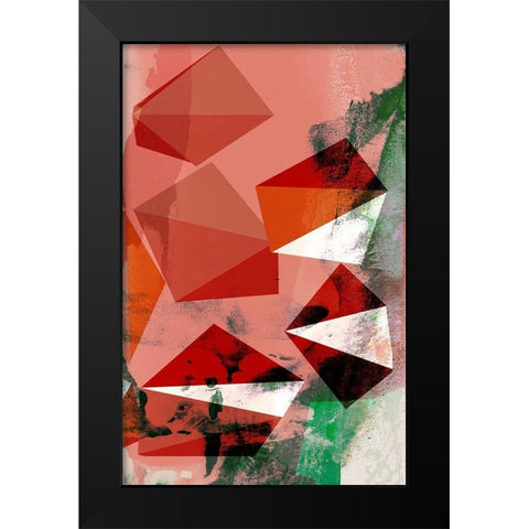 Coral Shapes III Black Modern Wood Framed Art Print by Jasper, Sisa