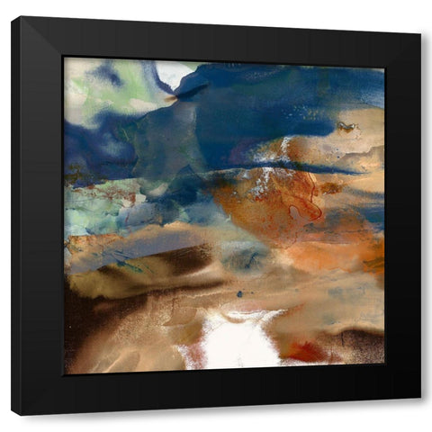 Orange Tide I Black Modern Wood Framed Art Print by Jasper, Sisa