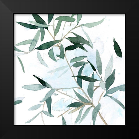 Serene Eucalyptus I Black Modern Wood Framed Art Print by Scarvey, Emma