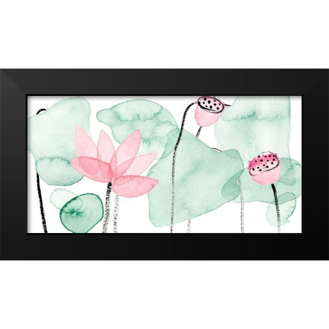 Lotus in Nature IV Black Modern Wood Framed Art Print by Wang, Melissa