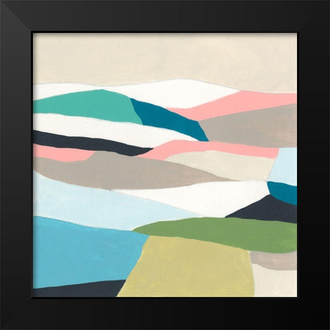 Layerscape II Black Modern Wood Framed Art Print by Vess, June Erica