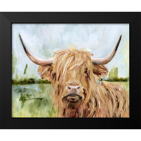 3-UP Highland Grazer I Black Modern Wood Framed Art Print by Borges, Victoria
