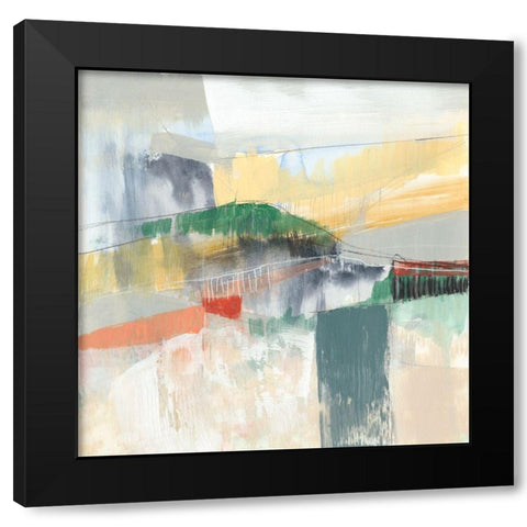 Abstracted Mountainscape IV Black Modern Wood Framed Art Print by Goldberger, Jennifer