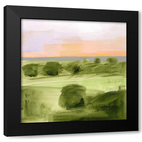 Jotted Landscape I Black Modern Wood Framed Art Print with Double Matting by Borges, Victoria