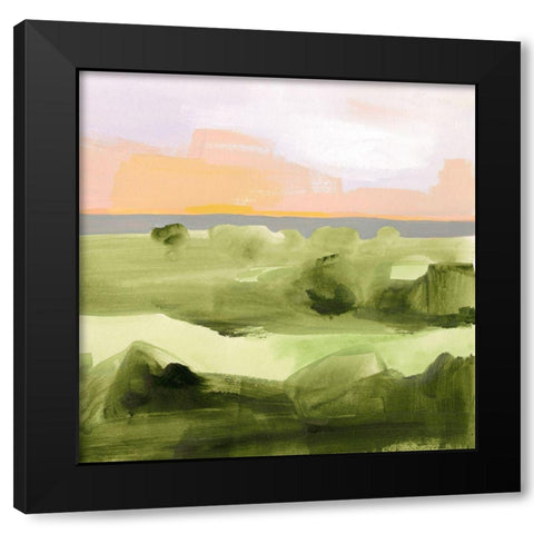 Jotted Landscape II Black Modern Wood Framed Art Print by Borges, Victoria