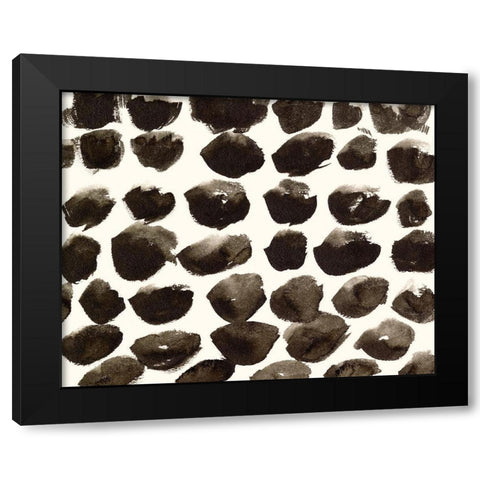 Dots Imperfection I Black Modern Wood Framed Art Print by Wang, Melissa