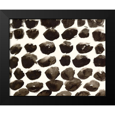 Dots Imperfection I Black Modern Wood Framed Art Print by Wang, Melissa