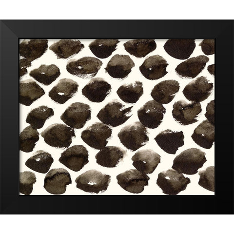 Dots Imperfection II Black Modern Wood Framed Art Print by Wang, Melissa