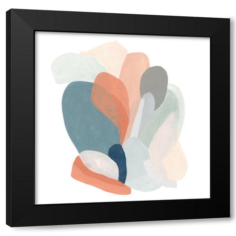 Modular Motion II Black Modern Wood Framed Art Print with Double Matting by Vess, June Erica