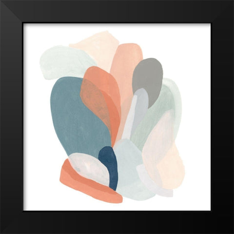 Modular Motion II Black Modern Wood Framed Art Print by Vess, June Erica