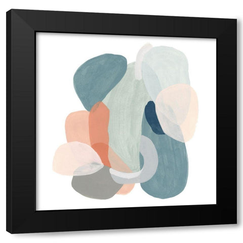 Modular Motion III Black Modern Wood Framed Art Print with Double Matting by Vess, June Erica