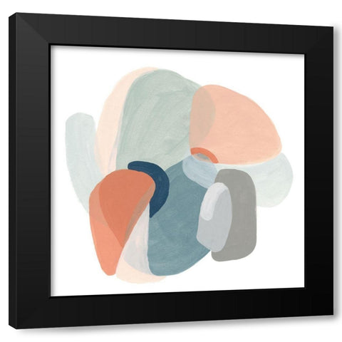 Modular Motion IV Black Modern Wood Framed Art Print with Double Matting by Vess, June Erica