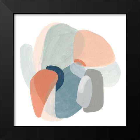 Modular Motion IV Black Modern Wood Framed Art Print by Vess, June Erica