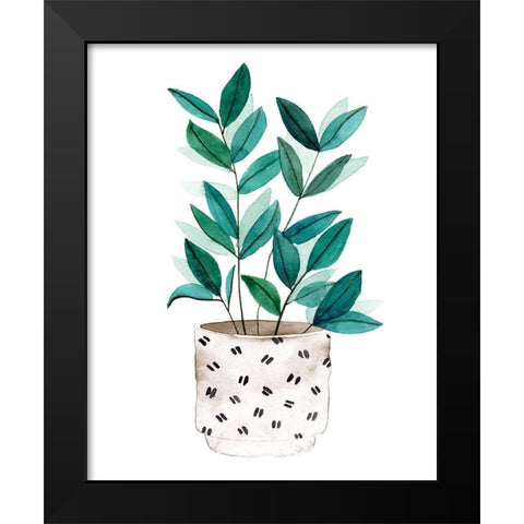 Plant in a Pot I Black Modern Wood Framed Art Print by Wang, Melissa