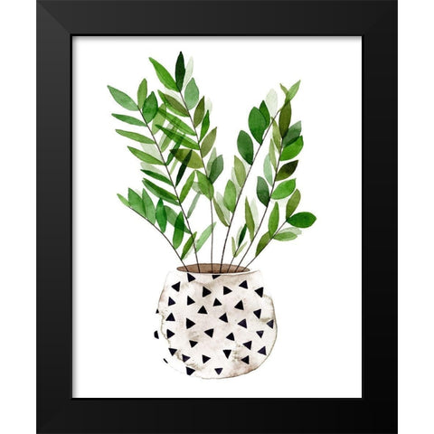 Plant in a Pot III Black Modern Wood Framed Art Print by Wang, Melissa
