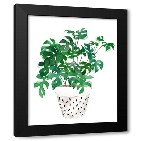 Plant in a Pot IV Black Modern Wood Framed Art Print by Wang, Melissa