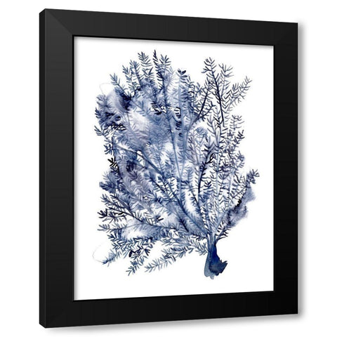 Seaweed Under Water II Black Modern Wood Framed Art Print with Double Matting by Wang, Melissa