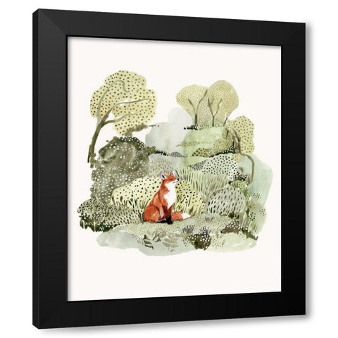 Fox Glen I Black Modern Wood Framed Art Print with Double Matting by Borges, Victoria