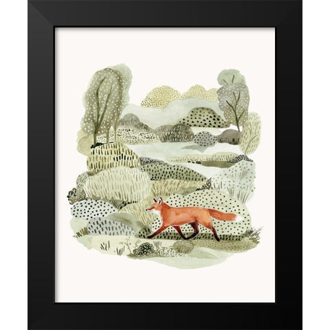 Fox Glen II Black Modern Wood Framed Art Print by Borges, Victoria