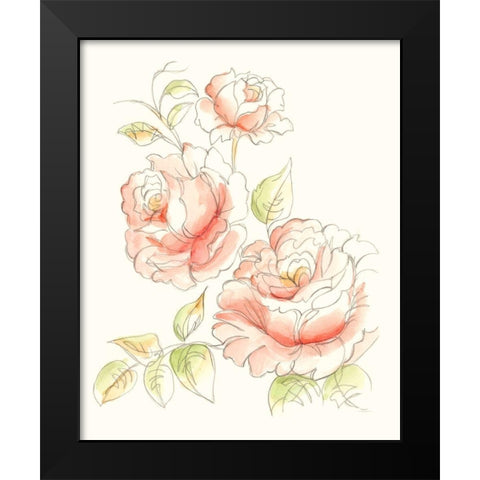 Watercolor Floral Variety IV Black Modern Wood Framed Art Print by Harper, Ethan