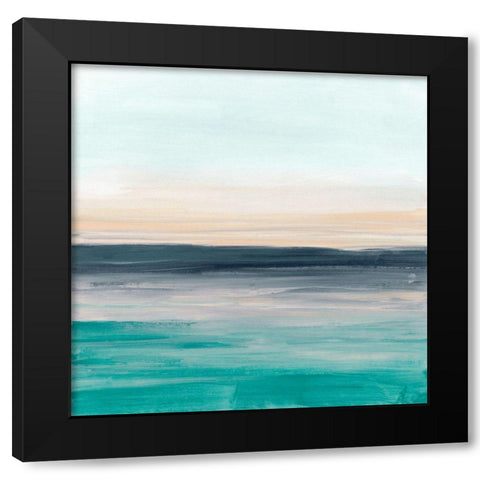 Sea Rise I Black Modern Wood Framed Art Print with Double Matting by Vess, June Erica