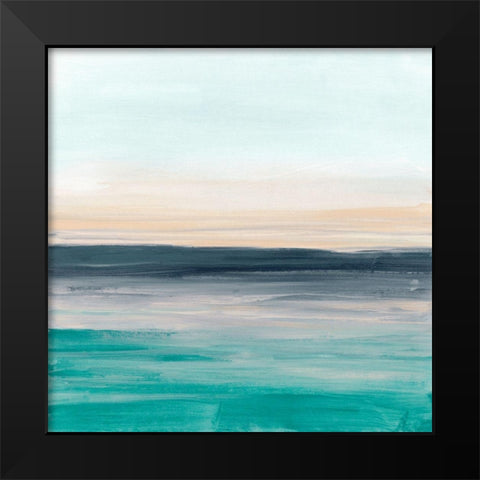Sea Rise I Black Modern Wood Framed Art Print by Vess, June Erica