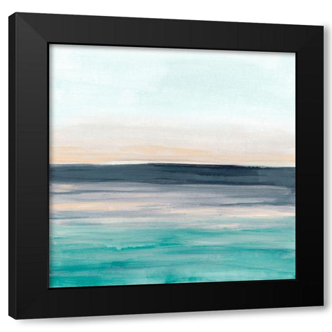 Sea Rise II Black Modern Wood Framed Art Print by Vess, June Erica