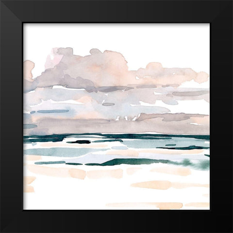 Soft Coastal Abstract I Black Modern Wood Framed Art Print by Scarvey, Emma