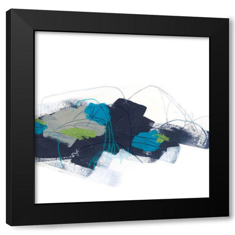 Chart a Course II Black Modern Wood Framed Art Print by Vess, June Erica