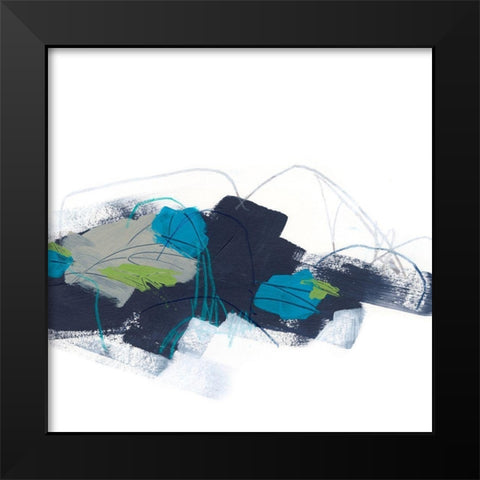 Chart a Course II Black Modern Wood Framed Art Print by Vess, June Erica