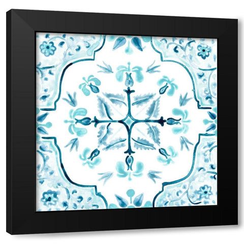 Gamla Stan Tile II Black Modern Wood Framed Art Print by Vess, June Erica