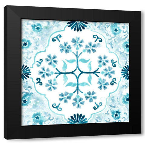 Gamla Stan Tile IV Black Modern Wood Framed Art Print by Vess, June Erica