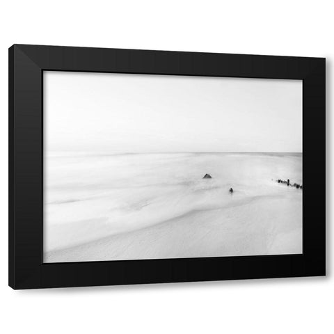 Black and White Water II Black Modern Wood Framed Art Print by McLoughlin, James