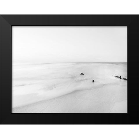 Black and White Water II Black Modern Wood Framed Art Print by McLoughlin, James