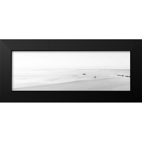 Black and White Water Panel II Black Modern Wood Framed Art Print by McLoughlin, James