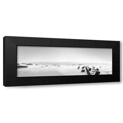 Black and White Water Panel III Black Modern Wood Framed Art Print by McLoughlin, James