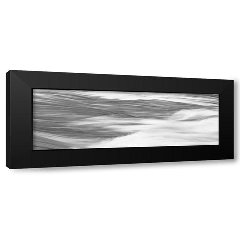 Black and White Water Panel X Black Modern Wood Framed Art Print with Double Matting by McLoughlin, James