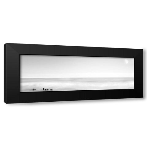 Black and White Water Panel XIV Black Modern Wood Framed Art Print by McLoughlin, James